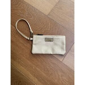 Rosetti Gold Leather Wristlet Mini Purse